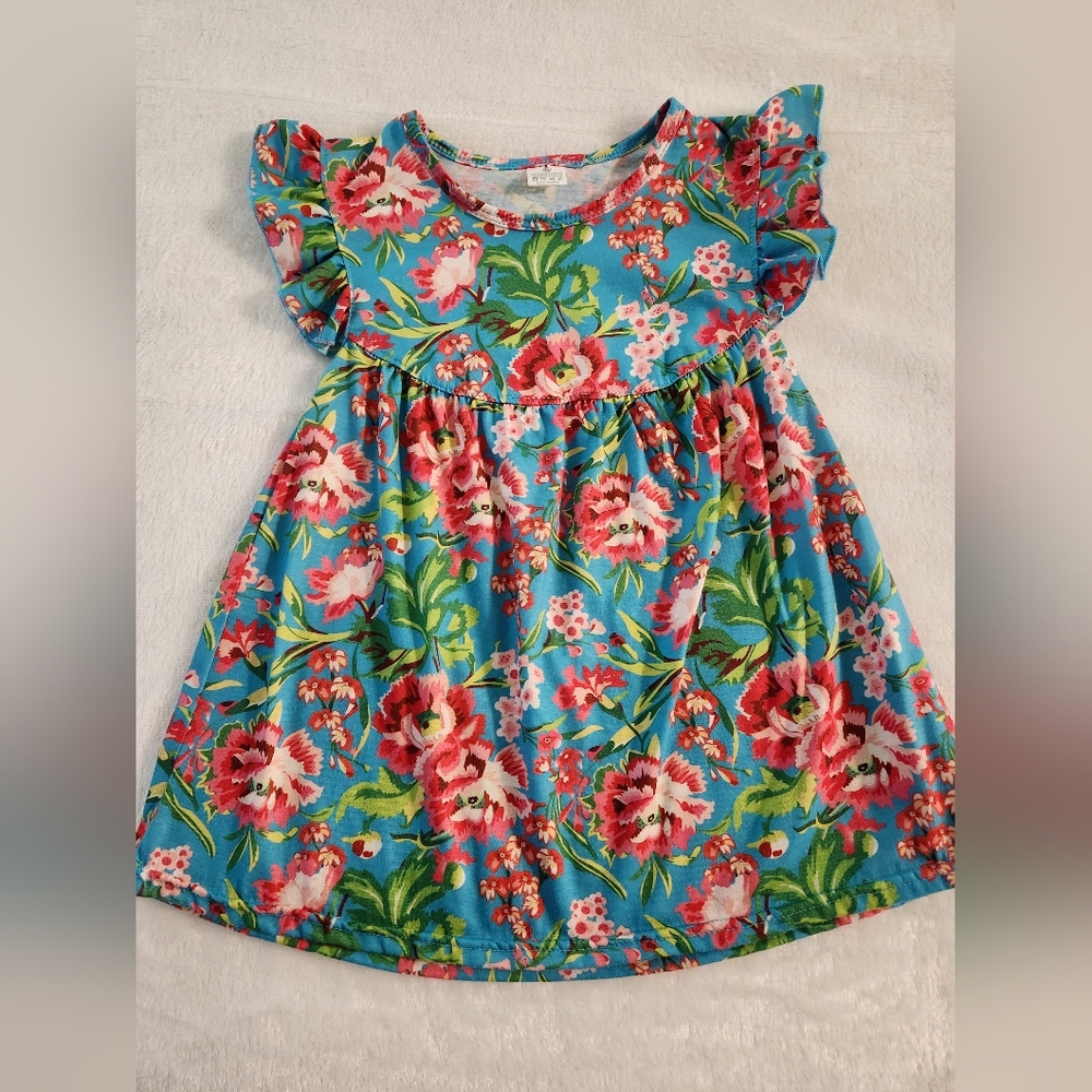 Little girls size 6/6x rose tunic EUC